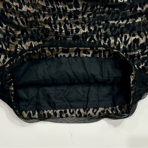 Di Hera Silk Elegant Leopard Print Spaghetti Strap Ruched Bodycon Mini Dress 2 - Picture 6 of 11